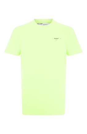 Мужская хлопковая футболка OFF-WHITE светло-зеленого цвета по цене 15750 руб., арт. 0MAA027R201850176210 | Фото 1 Мужская хлопковая футболка OFF-WHITE светло-зеленого цвета, арт. 0MAA027R201850176210 | Фото 1