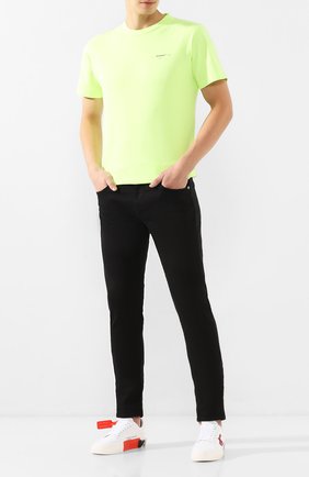 Мужская хлопковая футболка OFF-WHITE светло-зеленого цвета по цене 15750 руб., арт. 0MAA027R201850176210 | Фото 2 Мужская хлопковая футболка OFF-WHITE светло-зеленого цвета, арт. 0MAA027R201850176210 | Фото 2