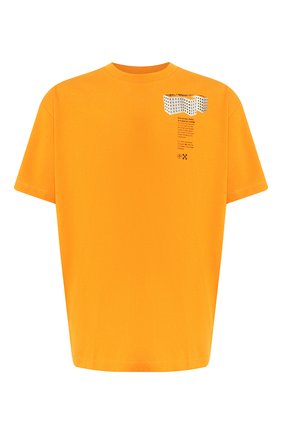 Мужская хлопковая футболка OFF-WHITE оранжевого цвета по цене 20950 руб., арт. 0MAA038R201850071988 | Фото 1 Мужская хлопковая футболка OFF-WHITE оранжевого цвета, арт. 0MAA038R201850071988 | Фото 1