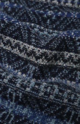Детский кашемировый шарф LORO PIANA синего цвета, арт. FAI8418 | Фото 2 (Материал: Кашемир, Шерсть, Текстиль; Статус проверки: Проверена категория)