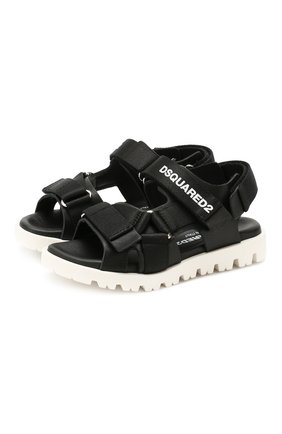 Детские кожаные сандалии DSQUARED2 черного цвета по цене 26050 руб., арт. 63507/28-35 | Фото 1 Детские кожаные сандалии DSQUARED2 черного цвета, арт. 63507/28-35 | Фото 1 (Материал внутренний: Натуральная кожа; Статус проверки: Проверена категория; Материал внешний: Кожа)