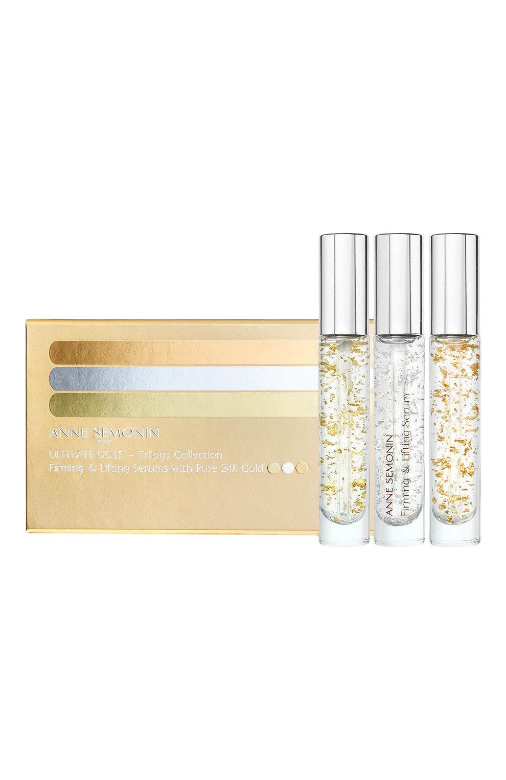 Укрепляющие и подтягивающие сыворотки с золотом 24к (3x15ml) ANNE SEMONIN бесцветного цвета по цене 53820 руб., арт. 3700084610801 | Фото 2 Укрепляющие и подтягивающие сыворотки с золотом 24к (3x15ml) ANNE SEMONIN бесцветного цвета, арт. 3700084610801 | Фото 2 (Статус проверки: Проверена категория)
