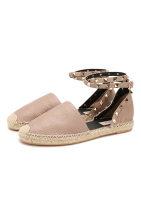 Кожаные эспадрильи Valentino Garavani Rockstud Double | Фото №1 Кожаные эспадрильи Valentino Garavani Rockstud Double | Фото №1