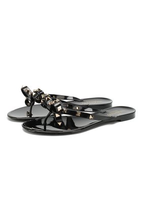 Женские резиновые шлепанцы valentino garavani rockstud VALENTINO черного цвета по цене 19300 руб., арт. TW2S0552/PVS | Фото 1 Женские резиновые шлепанцы valentino garavani rockstud VALENTINO черного цвета, арт. TW2S0552/PVS | Фото 1