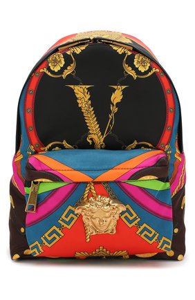 Женский рюкзак voyage barocco VERSACE разноцветного цвета по цене 79950 руб., арт. DBFF360/D2NSC | Фото 1 Женский рюкзак voyage barocco VERSACE разноцветного цвета, арт. DBFF360/D2NSC | Фото 1