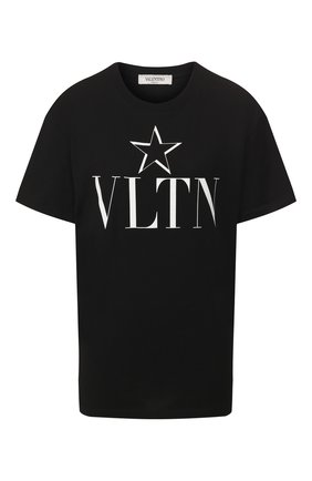 Женская хлопковая футболка VALENTINO черного цвета по цене 31250 руб., арт. TB3MG05I5B2 | Фото 1 Женская хлопковая футболка VALENTINO черного цвета, арт. TB3MG05I5B2 | Фото 1