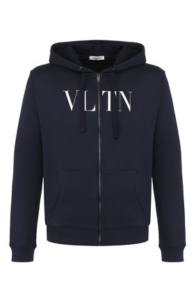 Мужская хлопковая толстовка VALENTINO темно-синего цвета по цене 57000 руб., арт. TV3MF11I3TV | Фото 1 Мужская хлопковая толстовка VALENTINO темно-синего цвета, арт. TV3MF11I3TV | Фото 1