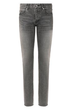 Мужские джинсы SAINT LAURENT темно-серого цвета по цене 52850 руб., арт. 597052/Y8990 | Фото 1 Мужские джинсы SAINT LAURENT темно-серого цвета, арт. 597052/Y8990 | Фото 1 (Материал внешний: Хлопок; Длина (брюки, джинсы): Стандартные; Силуэт М (брюки): Узкие)