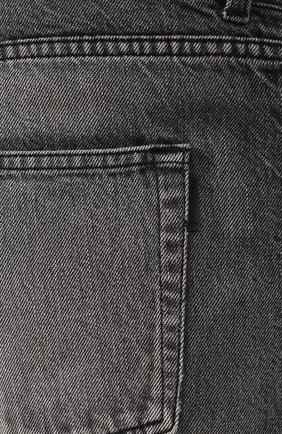 Мужские джинсы SAINT LAURENT темно-серого цвета, арт. 597052/Y8990 | Фото 5 (Силуэт М (брюки): Узкие; Кросс-КТ: Деним; Длина (брюки, джинсы): Стандартные; Материал внешний: Хлопок; Детали: Потертости)