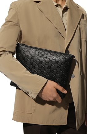 Кожаная борсетка Gucci Signature | Фото №2 Кожаная борсетка Gucci Signature | Фото №2