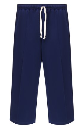 Мужские укороченные брюки GUCCI синего цвета по цене 62200 руб., арт. 598716/XJBXT | Фото 1 Мужские укороченные брюки GUCCI синего цвета, арт. 598716/XJBXT | Фото 1