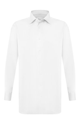 Мужская хлопковая сорочка BRIONI белого цвета по цене 55400 руб., арт. RCL829/P804G | Фото 1 Мужская хлопковая сорочка BRIONI белого цвета, арт. RCL829/P804G | Фото 1 (Длина (для топов): Стандартные; Рукава: Длинные; Материал внешний: Хлопок; Случай: Вечерний; Рубашки М: Под запонки; Принт: Однотонные; Манжеты: Под запонки; Воротник: Акула; Региональные ограничения белый список (Axapta Mercury): RU)