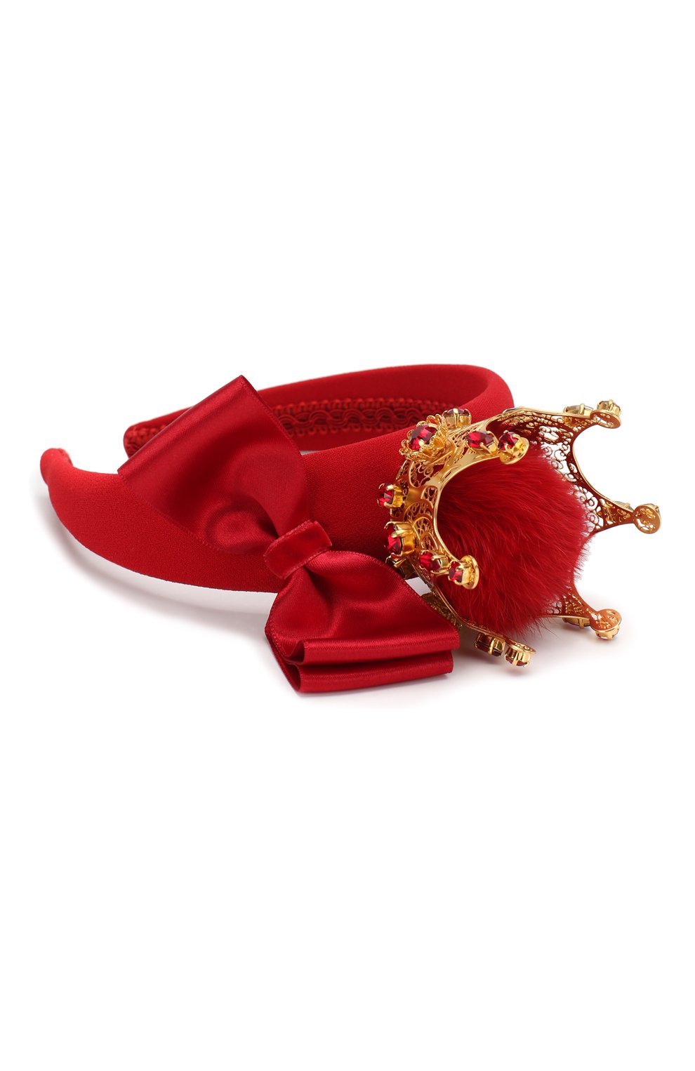 Детского ободок DOLCE & GABBANA красного цвета по цене 46350 руб., арт. 0131/WHI8J6/W0001 | Фото 2 Детского ободок DOLCE & GABBANA красного цвета, арт. 0131/WHI8J6/W0001 | Фото 2
