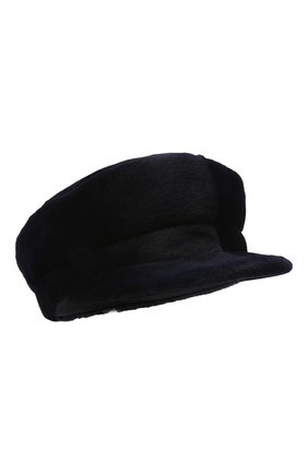 Женская кепка из меха норки KUSSENKOVV темно-синего цвета, арт. 120110019426 | Фото 1 (Материал: Натуральный мех)
