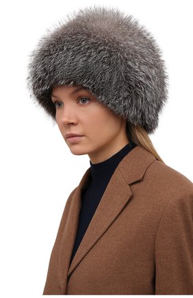Женская шапка из меха песца FURLAND серого цвета по цене 55220 руб., арт. 0015301310010600000 | Фото 2 Женская шапка из меха песца FURLAND серого цвета, арт. 0015301310010600000 | Фото 2