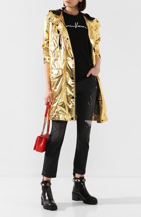 Женская парка DOLCE & GABBANA золотого цвета по цене 171500 руб., арт. F9G99T/FUSH3 | Фото 2 Женская парка DOLCE & GABBANA золотого цвета, арт. F9G99T/FUSH3 | Фото 2