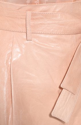 Женские кожаные шорты DROME розового цвета, арт. DPD1922P/D1460P | Фото 5 (Женское Кросс-КТ: Шорты-одежда; Длина Ж (юбки, платья, шорты): Мини; Стили: Гранж; Материал внешний: Натуральная кожа; Материал подклада: Вискоза; Статус проверки: Проверена категория)