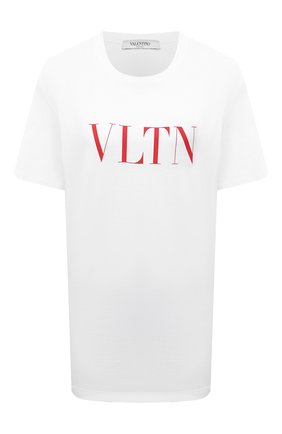 Женская хлопковая футболка VALENTINO белого цвета по цене 28650 руб., арт. TB3MG07D3V6 | Фото 1 Женская хлопковая футболка VALENTINO белого цвета, арт. TB3MG07D3V6 | Фото 1