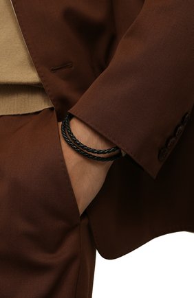 Мужской кожаный браслет TOM FORD черного цвета, арт. JM0005T-SC0BR | Фото 2 (Материал: Кожа, Натуральная кожа; Региональные ограничения белый список (Axapta Mercury): RU)