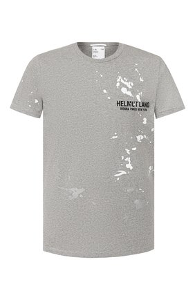Мужская хлопковая футболка HELMUT LANG серого цвета по цене 17100 руб., арт. J09DM526 | Фото 1 Мужская хлопковая футболка HELMUT LANG серого цвета, арт. J09DM526 | Фото 1
