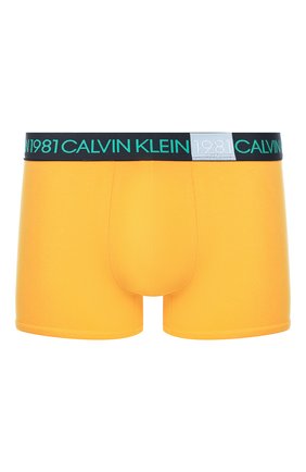 Мужские хлопковые боксеры CALVIN KLEIN желтого цвета, арт. NB2050A | Фото 1 (Материал внешний: Хлопок; Кросс-КТ: бельё; Мужское Кросс-КТ: Трусы)