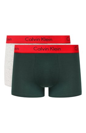Мужские комплект из двух хлопковых боксеров CALVIN KLEIN разноцветного цвета, арт. NB2153A | Фото 1 (Материал внешний: Хлопок; Кросс-КТ: бельё; Мужское Кросс-КТ: Трусы)