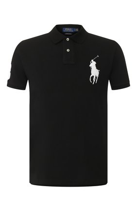 Мужское хлопковое поло POLO RALPH LAUREN черного цвета по цене 12600 руб., арт. 710781433 | Фото 1 Мужское хлопковое поло POLO RALPH LAUREN черного цвета, арт. 710781433 | Фото 1