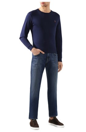 Мужская хлопковый лонгслив POLO RALPH LAUREN темно-синего цвета по цене 6695 руб., арт. 710760121 | Фото 2 Мужская хлопковый лонгслив POLO RALPH LAUREN темно-синего цвета, арт. 710760121 | Фото 2