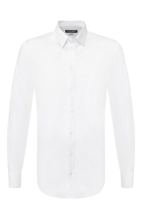 Мужская хлопковая сорочка DOLCE & GABBANA белого цвета по цене 34950 руб., арт. G5EJ1T/FJ5GE | Фото 1 Мужская хлопковая сорочка DOLCE & GABBANA белого цвета, арт. G5EJ1T/FJ5GE | Фото 1