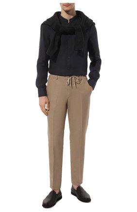 Мужские кожаные лоферы ALDO BRUE черного цвета, арт. AB804CPJ-MA | Фото 2 (Материал внутренний: Натуральная кожа; Мужское Кросс-КТ: Лоферы-обувь; Стили: Кэжуэл; Материал внешний: Кожа)