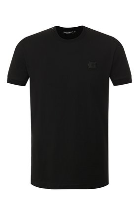 Мужская хлопковая футболка DOLCE & GABBANA черного цвета по цене 30900 руб., арт. G8KC0Z/G7VLC | Фото 1 Мужская хлопковая футболка DOLCE & GABBANA черного цвета, арт. G8KC0Z/G7VLC | Фото 1