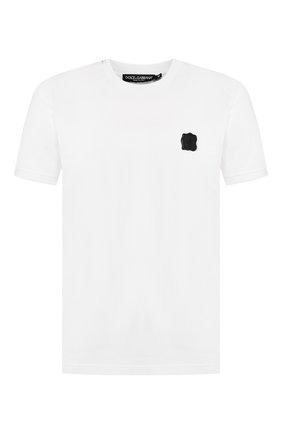 Мужская хлопковая футболка DOLCE & GABBANA белого цвета по цене 30900 руб., арт. G8KC0Z/G7VLC | Фото 1 Мужская хлопковая футболка DOLCE & GABBANA белого цвета, арт. G8KC0Z/G7VLC | Фото 1