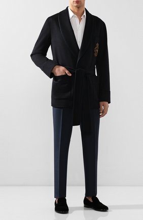 Мужские текстильные лоферы DOLCE & GABBANA черного цвета по цене 43600 руб., арт. A50332/A6808 | Фото 2 Мужские текстильные лоферы DOLCE & GABBANA черного цвета, арт. A50332/A6808 | Фото 2