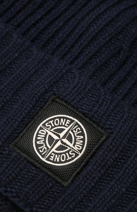 Детского шапка STONE ISLAND темно-синего цвета по цене 5220 руб., арт. 7116N03A6 | Фото 3 Детского шапка STONE ISLAND темно-синего цвета, арт. 7116N03A6 | Фото 3