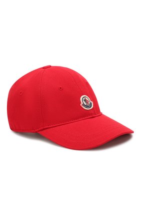 Детская хлопковая бейсболка MONCLER красного цвета по цене 6295 руб., арт. F1-954-3B100-00-04863 | Фото 1 Детская хлопковая бейсболка MONCLER красного цвета, арт. F1-954-3B100-00-04863 | Фото 1