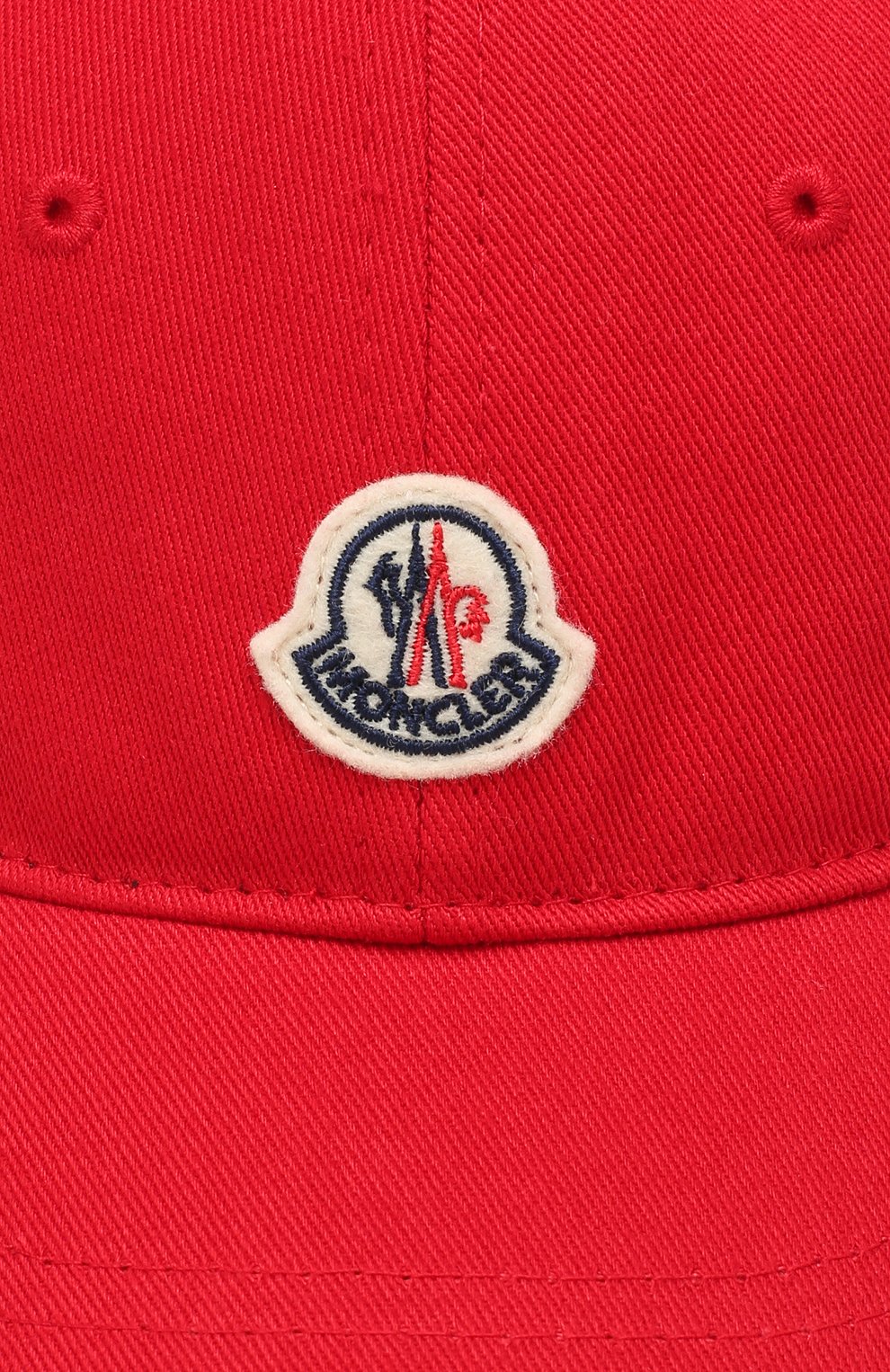 Детская хлопковая бейсболка MONCLER красного цвета по цене 6295 руб., арт. F1-954-3B100-00-04863 | Фото 3 Детская хлопковая бейсболка MONCLER красного цвета, арт. F1-954-3B100-00-04863 | Фото 3