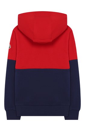 Детский хлопковое худи MONCLER красного цвета по цене 13750 руб., арт. F1-954-8G702-20-809AG/4-6A | Фото 2 Детский хлопковое худи MONCLER красного цвета, арт. F1-954-8G702-20-809AG/4-6A | Фото 2