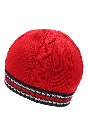 Детского хлопковая шапка MONCLER красного цвета по цене 7995 руб., арт. F1-954-9Z700-20-V9072 | Фото 2 Детского хлопковая шапка MONCLER красного цвета, арт. F1-954-9Z700-20-V9072 | Фото 2
