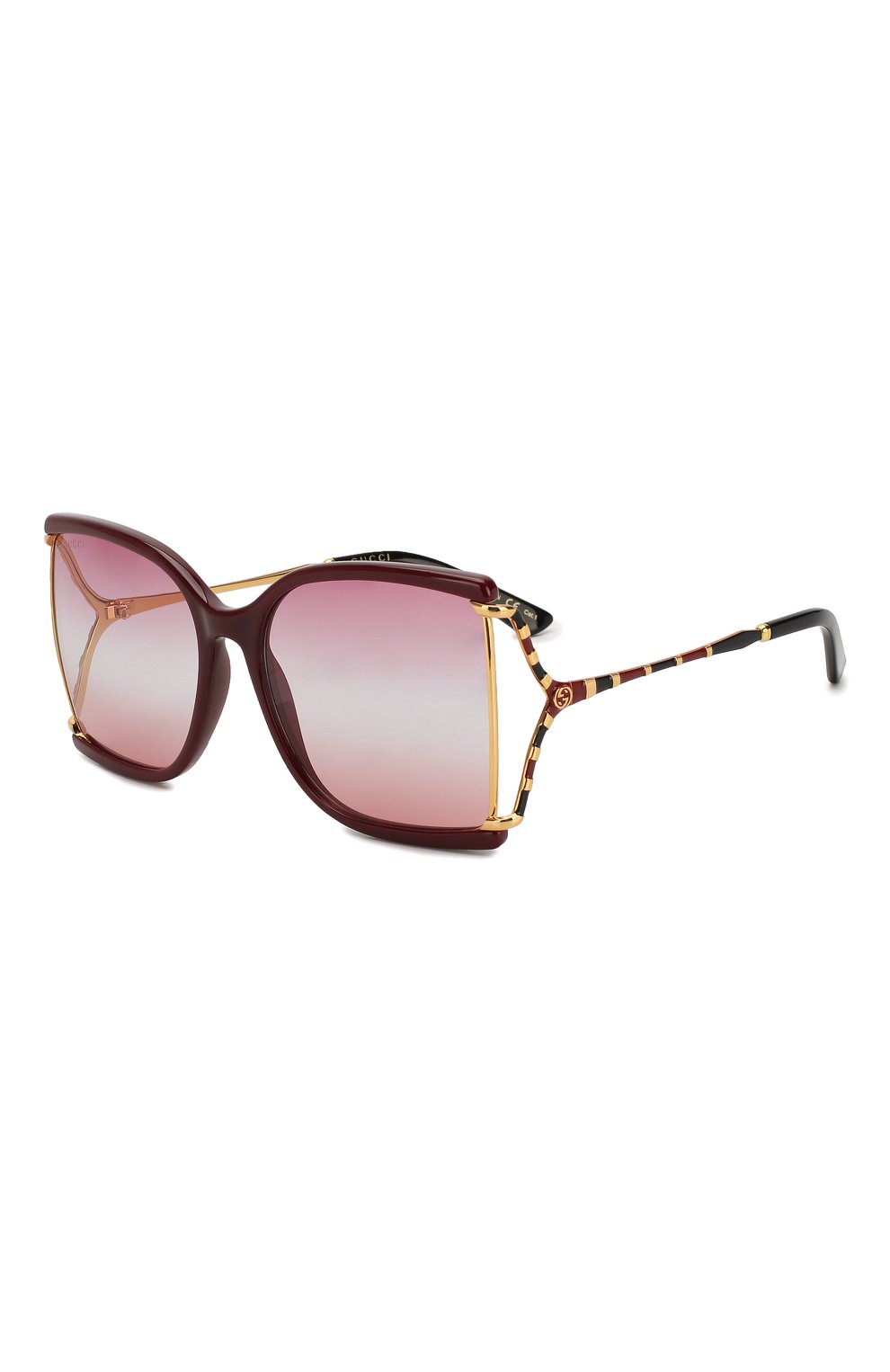 Женские солнцезащитные очки GUCCI бордового цвета, арт. GG0592 004 | Фото 1