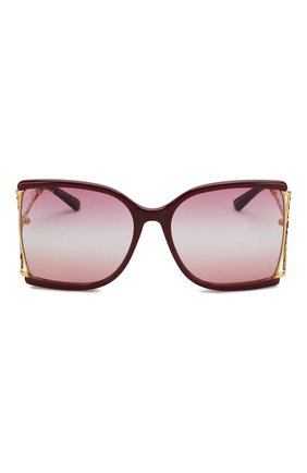 Женские солнцезащитные очки GUCCI бордового цвета по цене 32500 руб., арт. GG0592 004 | Фото 3 Женские солнцезащитные очки GUCCI бордового цвета, арт. GG0592 004 | Фото 3