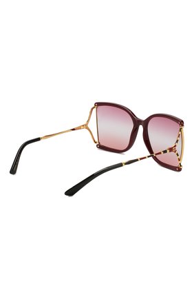 Женские солнцезащитные очки GUCCI бордового цвета по цене 32500 руб., арт. GG0592 004 | Фото 4 Женские солнцезащитные очки GUCCI бордового цвета, арт. GG0592 004 | Фото 4