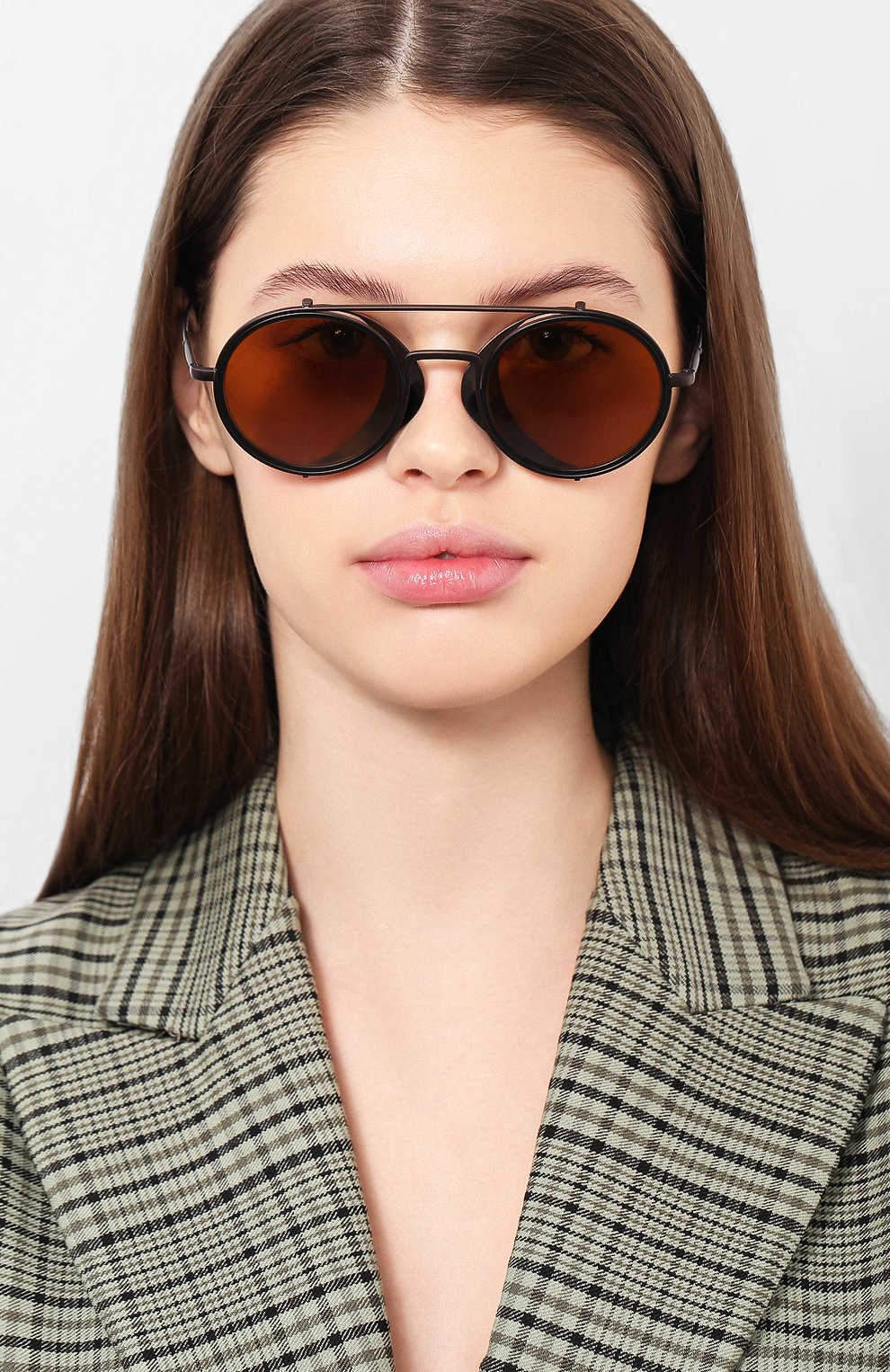 Женские солнцезащитные очки GIORGIO ARMANI коричневого цвета по цене 21300 руб., арт. 6098-328773 | Фото 2 Женские солнцезащитные очки GIORGIO ARMANI коричневого цвета, арт. 6098-328773 | Фото 2