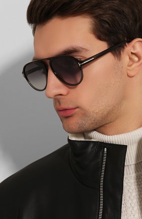 Мужские солнцезащитные очки TOM FORD коричневого цвета по цене 21850 руб., арт. TF756 52B | Фото 2 Мужские солнцезащитные очки TOM FORD коричневого цвета, арт. TF756 52B | Фото 2