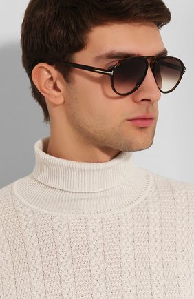 Мужские солнцезащитные очки TOM FORD коричневого цвета по цене 21850 руб., арт. TF756 52K | Фото 2 Мужские солнцезащитные очки TOM FORD коричневого цвета, арт. TF756 52K | Фото 2