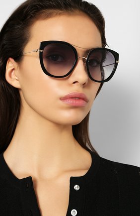 Женские солнцезащитные очки TOM FORD черного цвета по цене 36800 руб., арт. TF760 01B | Фото 2 Женские солнцезащитные очки TOM FORD черного цвета, арт. TF760 01B | Фото 2