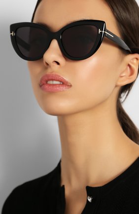 Женские солнцезащитные очки TOM FORD черного цвета по цене 26250 руб., арт. TF762 01A | Фото 2 Женские солнцезащитные очки TOM FORD черного цвета, арт. TF762 01A | Фото 2