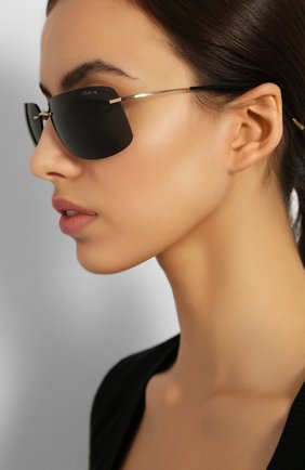 Женские солнцезащитные очки SILHOUETTE темно-зеленого цвета по цене 25400 руб., арт. 8698/7730 | Фото 2 Женские солнцезащитные очки SILHOUETTE темно-зеленого цвета, арт. 8698/7730 | Фото 2 (Тип очков: С/з; Статус проверки: Проверена категория; Очки форма: Прямоугольные; Оптика Гендер: оптика-мужское)