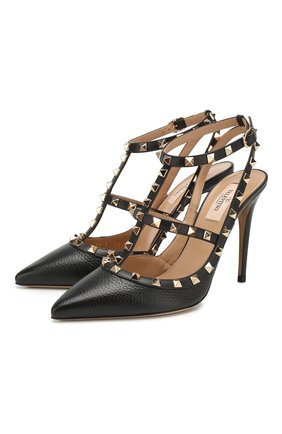 Женская кожаные туфли valentino garavani rockstud VALENTINO черного цвета по цене 58300 руб., арт. TW2S0393/VCE | Фото 1 Женская кожаные туфли valentino garavani rockstud VALENTINO черного цвета, арт. TW2S0393/VCE | Фото 1