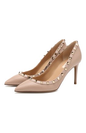 Женская кожаные туфли valentino garavani rockstud VALENTINO бежевого цвета по цене 52700 руб., арт. TW2S0A04/VCE | Фото 1 Женская кожаные туфли valentino garavani rockstud VALENTINO бежевого цвета, арт. TW2S0A04/VCE | Фото 1