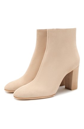 Женские замшевые ботильоны SANTONI бежевого цвета по цене 56500 руб., арт. WTEE58500HA2GMGDE40 | Фото 1 Женские замшевые ботильоны SANTONI бежевого цвета, арт. WTEE58500HA2GMGDE40 | Фото 1